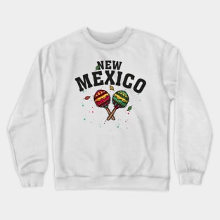 New Mexico T for Men Women Kids, Mexican Maracas Crewneck Sweatshirt